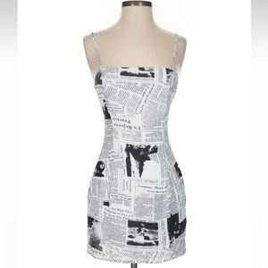 Superdown Newspaper Mini Dress